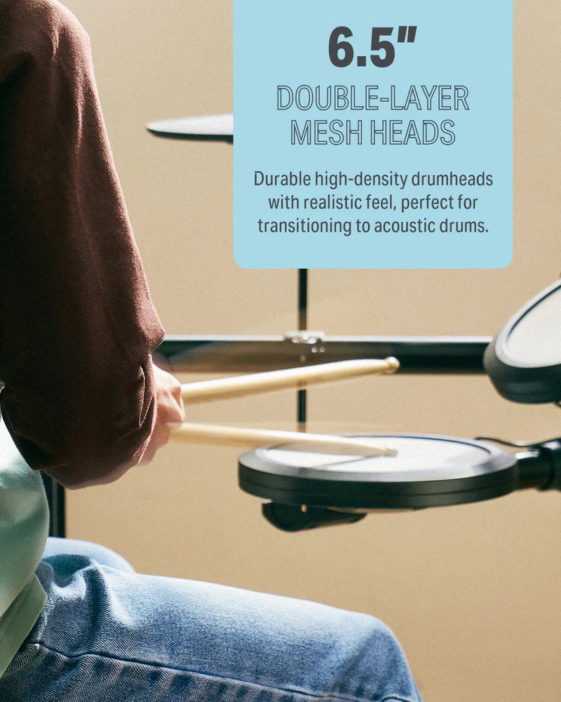 Donner DED-70 Electric Mesh Drum Kit (Beginner Bundle with Throne & Headphones)