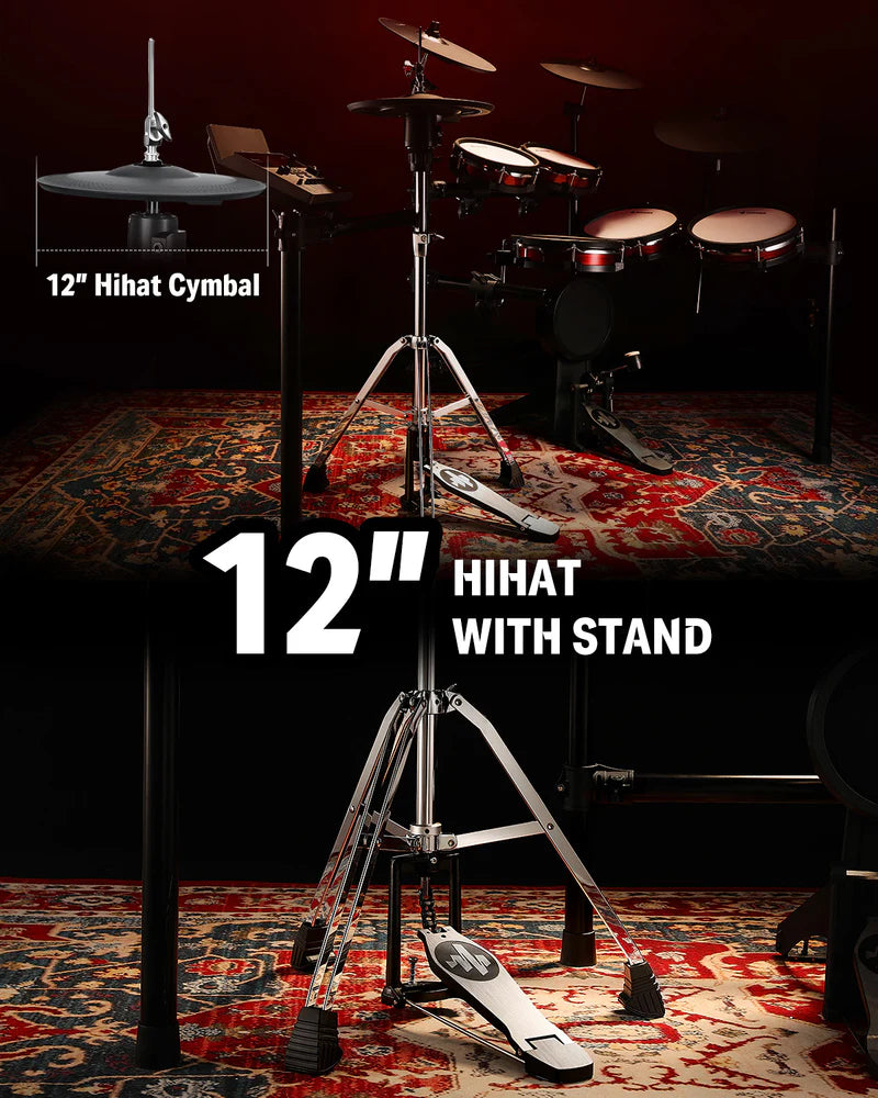 Donner DED-300 Pro Electronic Drum Kit (Mesh Heads with Independent Hi-Hat Stand)