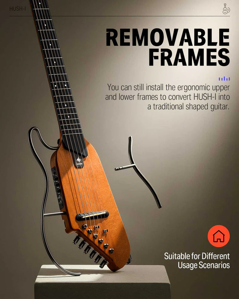 Donner HUSH-I Headless Acoustic-Electric Travel Guitar Kit