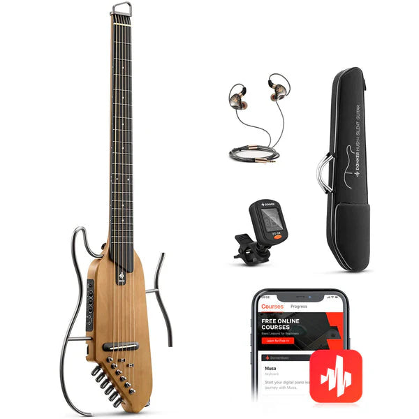 Donner HUSH-I Headless Acoustic-Electric Travel Guitar Kit